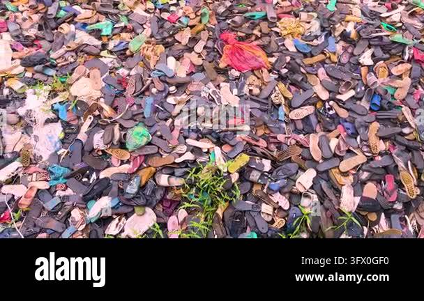 Plastic Debris Flowing Animation, Showcasing Environmental Pollution ...