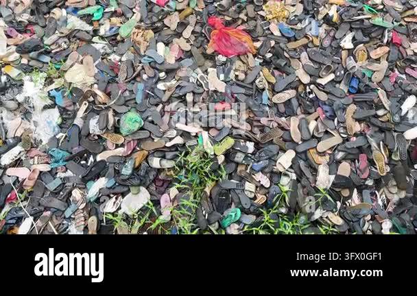 Plastic Debris Accumulation Looping Animation, Environmental Pollution ...