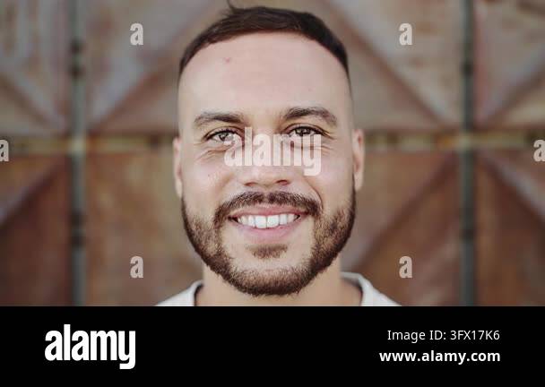 Portrait of Happy Young Man Looking at Camera and Smiling Close Up ...