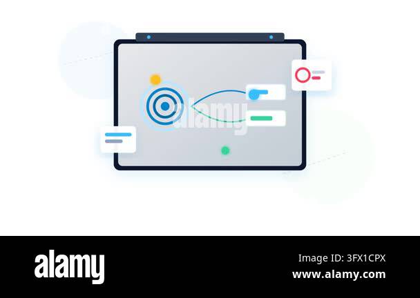 Digital Tablet Displaying Interactive Data Visualization and Workflow ...