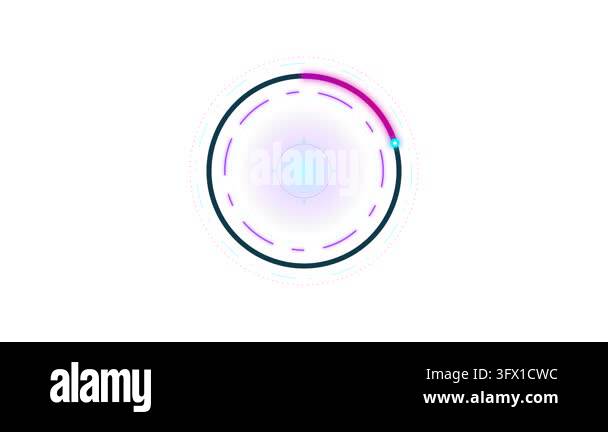Ffectiveness Icon Abstract Glitch Circle Animation with Digital Distortion and Modern ...