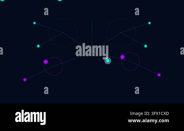 Flow Rate Def Abstract network connections with glowing nodes and lines on a dark ...