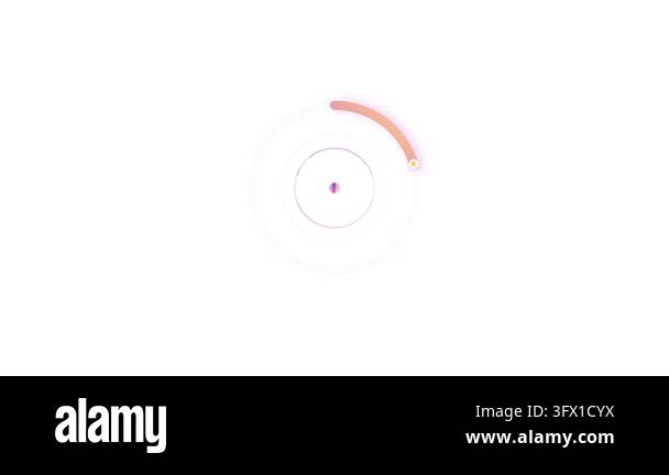 Abstract Rotating Circle with Gradient Colors on White Background Stock ...