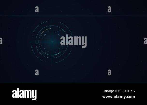 Digital HUD target crosshair with glowing targeting lines for focus ...