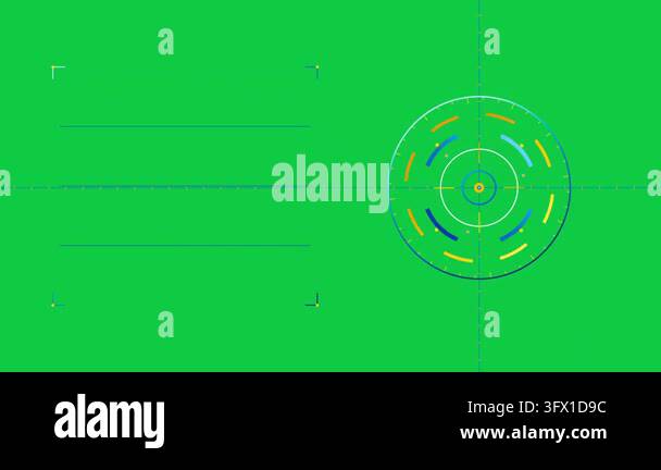 Digital HUD target crosshair with glowing targeting lines for focus ...