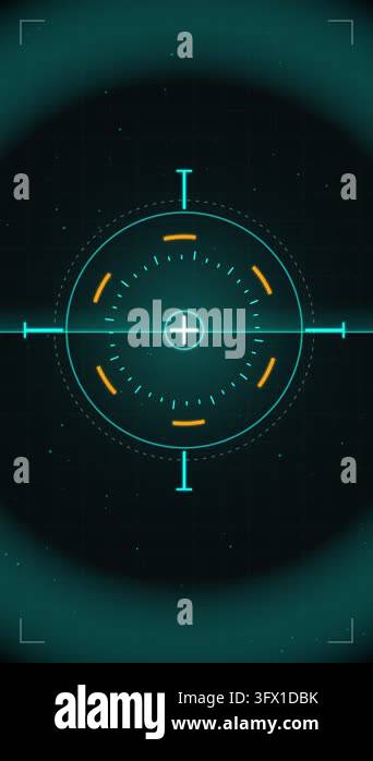 Digital HUD target crosshair with glowing targeting lines for focus ...