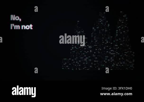 A conceptual digital display showing the text No I am not human I am a ...