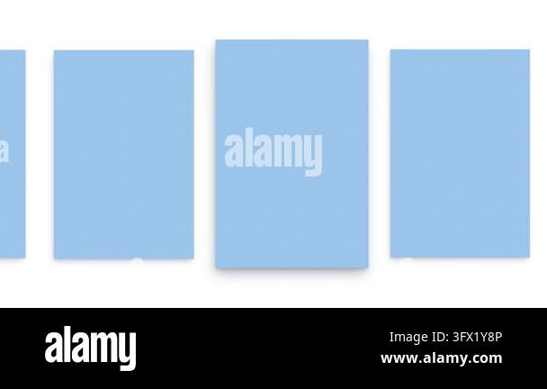 Link Paper Layout Clean light blue rectangular paper sheets arranged in rows on a bright ...