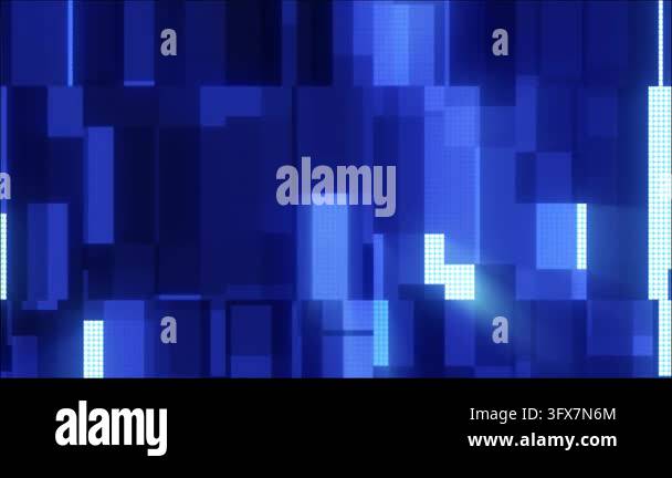 Abstract blue digital background with pixelated blocks Stock Video ...