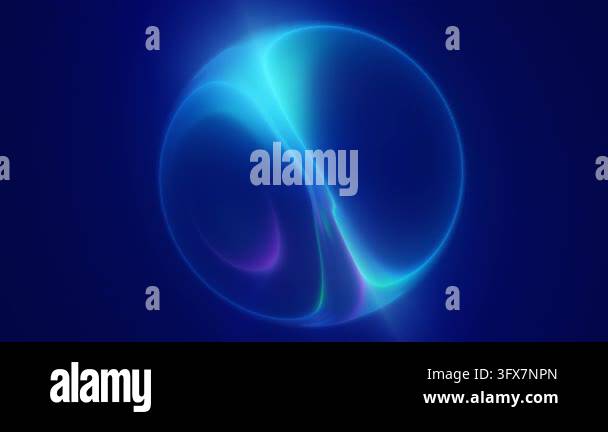 Soft glowing plasma sphere with pastel neon colors in blue and pink ...