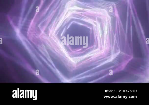 Purple Effects Vector Geometric purple wireframe tunnel effect Stock Video Footage - Alamy