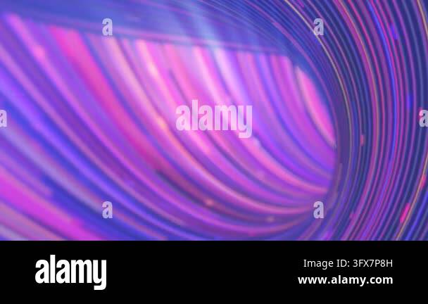 Flowing curved streaks of neon purple, blue, and magenta light forming ...
