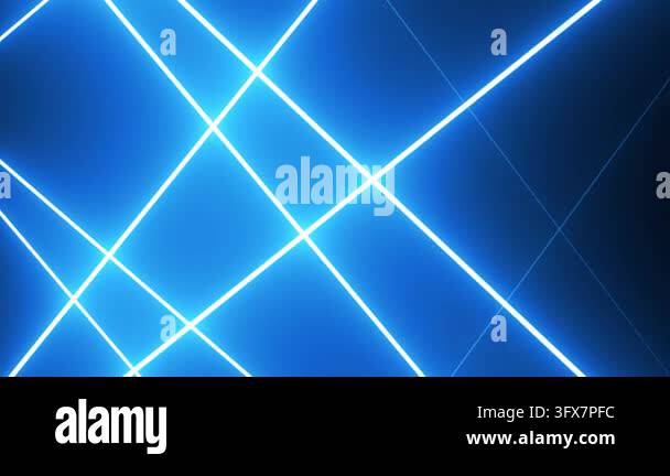 Abstract blue neon grid with intersecting glowing lines Stock Video ...