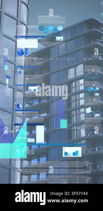 Trade Graph Animation Animation of multiple graphs, loading circles and trading board over ...