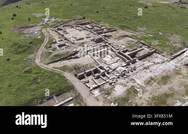 Aerial View of Ancient Aqueducts in Pisidia Ancient City Yalvac Isparta ...