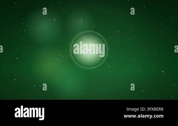 Abstract green background with glowing light and particles, featuring a ...