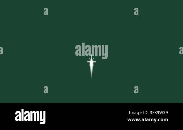 Green Abstract Objects A bright, star-like object leaves shimmering trails as it moves across ...