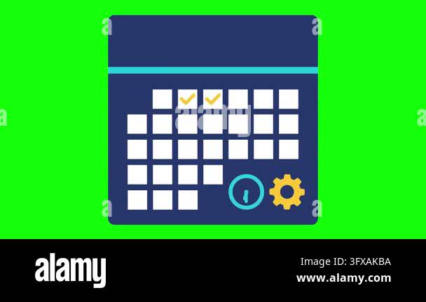 Calendar Planning Icon for Project Management Stock Video Footage - Alamy