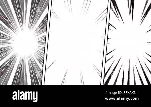 Looping animation, anime comic panel scenes, pop art. Anime motion ...