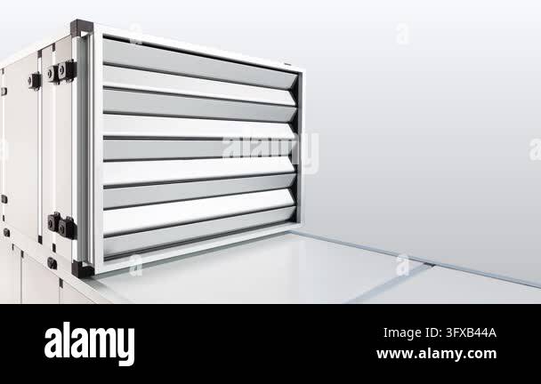 Seamless video loop of an industrial air handling unit with moving ...