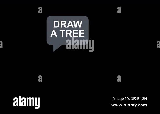 Generative AI Text Prompt Displaying Tree Illustration Animation on ...