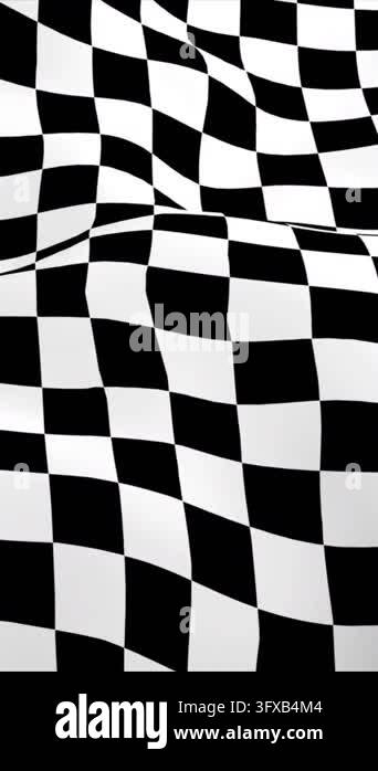 Black and white checkered flag rippling in the wind a symbol of victory ...