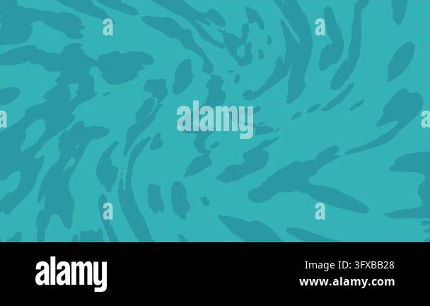 Loop Fed Design Abstract Aqua Blue Organic Pattern Moving and Pulsating with Dynamic ...