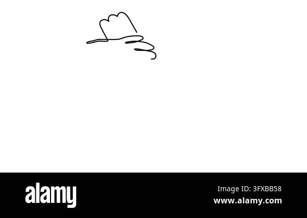 Human hand pouring liquid from plastic bottle one line artanimation ...