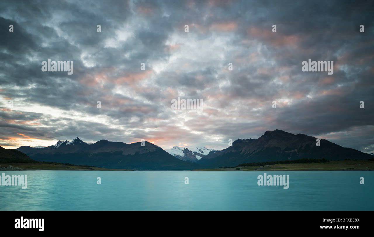 Sunset Time Frame Time-Lapse of a Remote Lake at Dusk in Patagonia Stock Video Footage ...