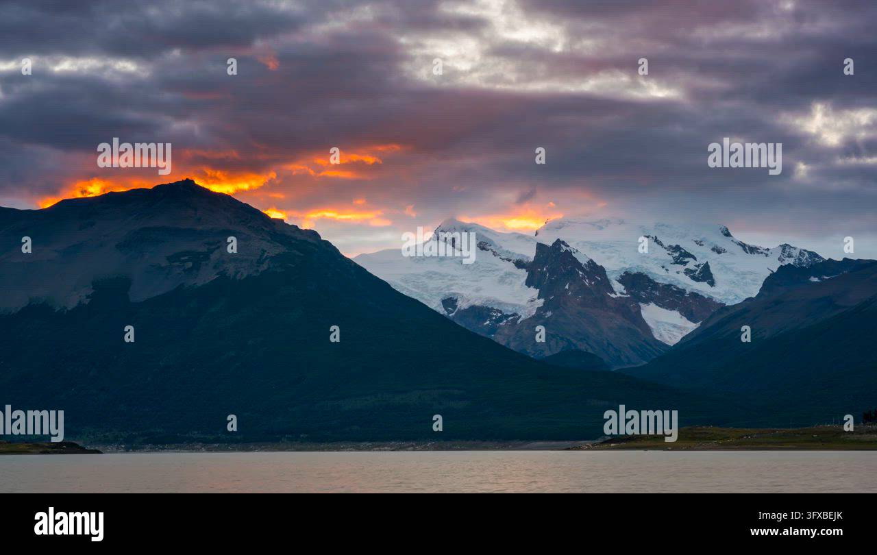 Sunset Time Frame Time-Lapse of Sunrise Over Patagonian Peaks Stock Video Footage - Alamy
