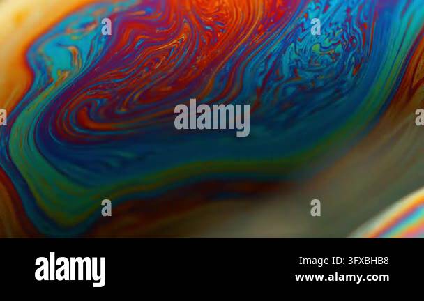 Colorful Soap Bubble Swirling Background, Abstract 4K Background Stock ...