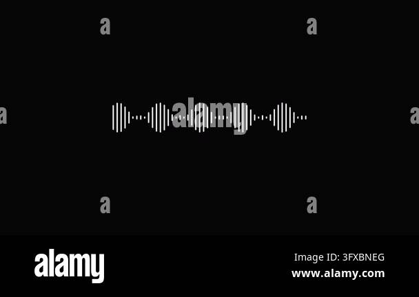 Equilizer Animation Animated White Audio Soundwave Equalizer Bars Pulsing on Black ...