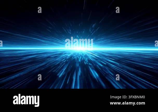 Abstract blue light rays shining across dark background Stock Video ...