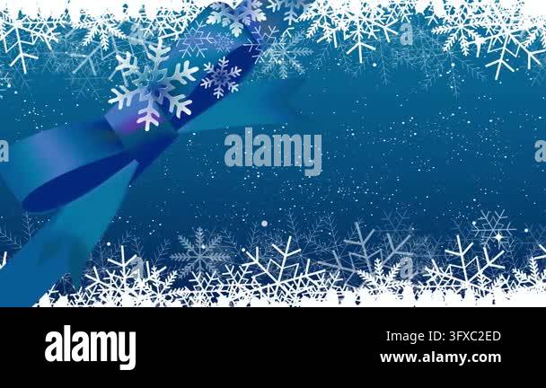Blue Winter Snowflakes Festive Border 4K Stock Video Footage - Alamy