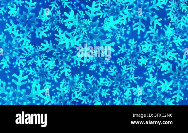 Blue Snowflakes Falling Pattern 4K Stock Video Footage - Alamy