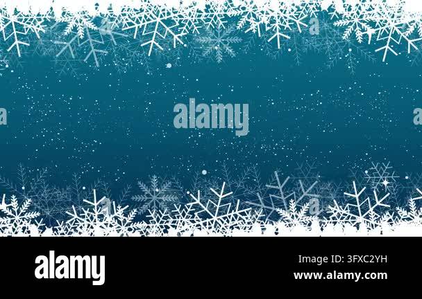 Cold Gradient Background Snowflake border on a deep blue gradient 4K Stock Video Footage - Alamy