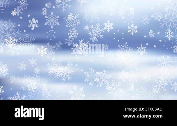 Snow Falling 4k Animation Snowflakes Falling in Blue Atmosphere 4K Stock Video Footage - Alamy