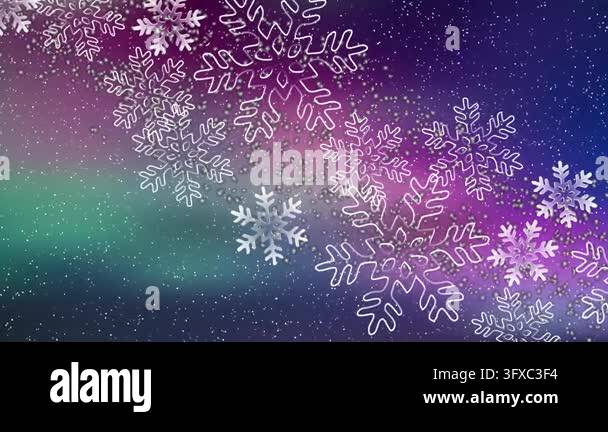 Snow Falling 4k Animation Snowflakes Falling on Aurora Gradient 4K Stock Video Footage - Alamy