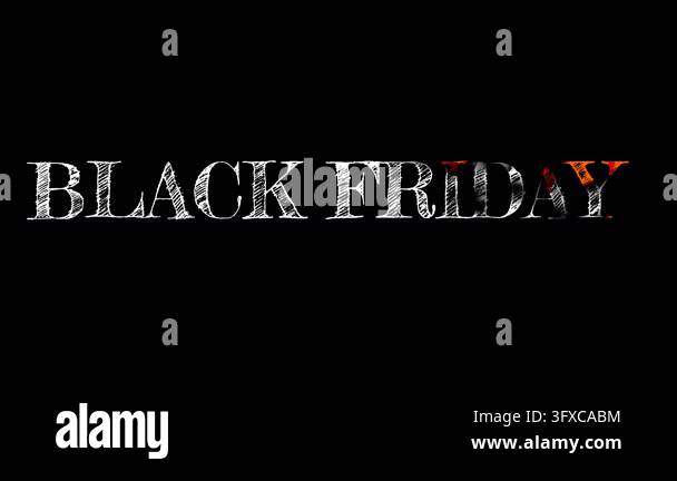 Black Friday Text Animation On A Black Background With Distressed ...