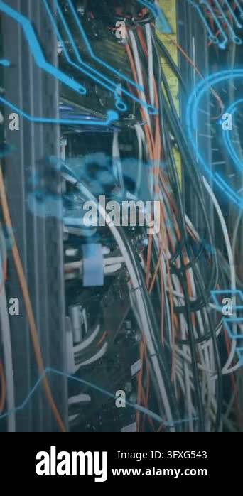 Animation of human brain and scopes scanning over world map. Global ...