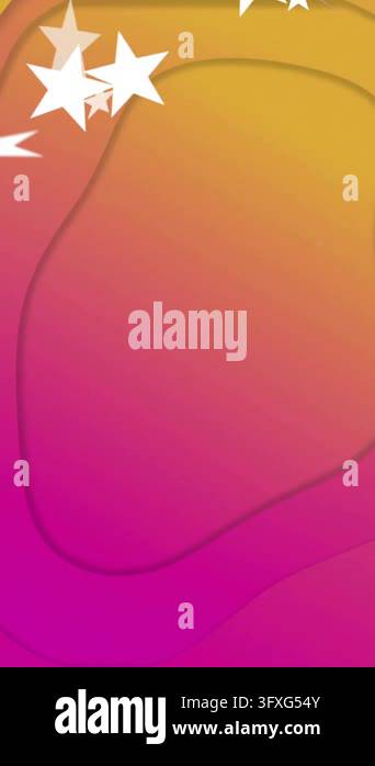 Animating stars and abstract shapes over gradient background. Animation ...