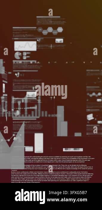 Trade Graph Animation Animation of multiple graphs, loading circles and trading board against ...