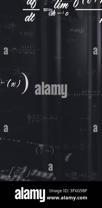 Animation of mathematical equations and data processing against ...