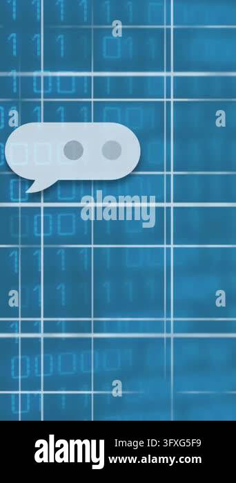 Animation of ai chat over transparent background. Global network ...