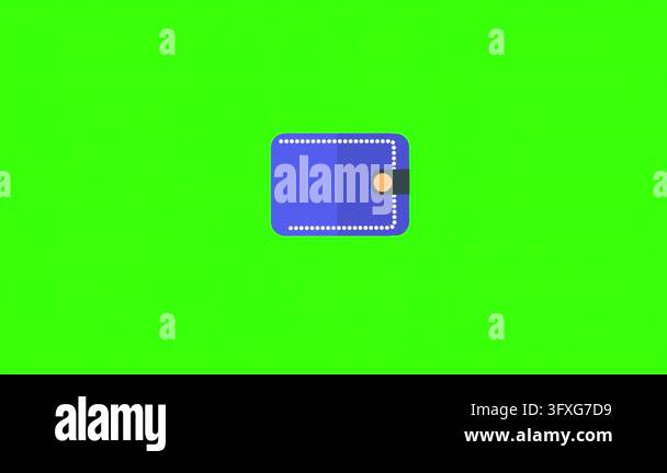 3D animation of a digital wallet icon representing personal finance ...