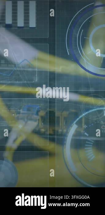Animation of data processing with scope scanning over wires. Global ...