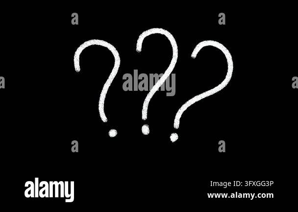Golden Question Mark Drawing Cute Doodle Question Marks Wiggle Animation Transparent Background ...