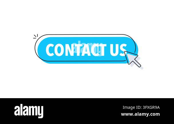 Animation of a blue Contact Us button being clicked by a mouse cursor ...