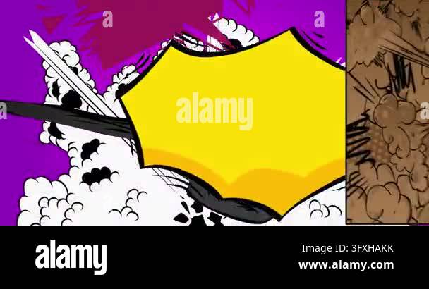 Cartoon background animation, comic book backdrop video. Retro comics ...