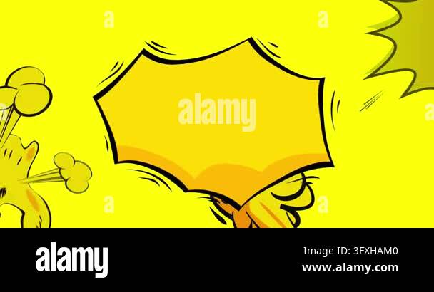 Cartoon background animation, comic book backdrop video. Retro comics ...
